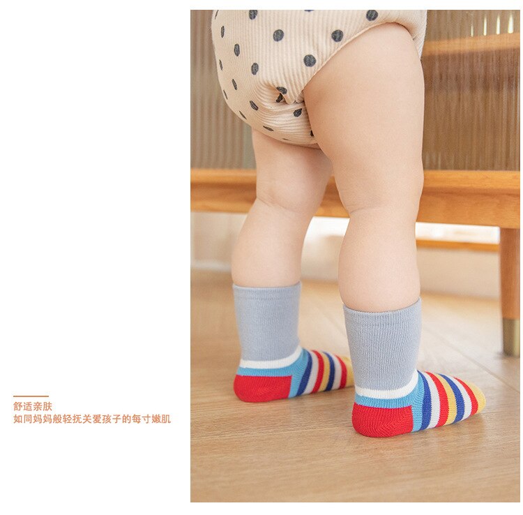 5 Pairs/lot Cute Cartoon Baby Boy Socks Winter Thicken Cotton Toddler Girl Socks Soft Animal Print Children Socks Infant Socks