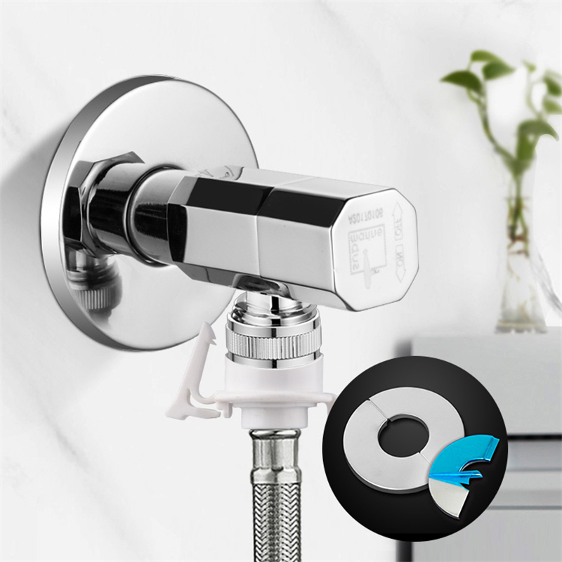 Stainless Steel Water Pipe Faucet Decorative Cover Self-Adhesive Faucet Water Pipe Wall Cover Chrome Finish Bathroom Accessories