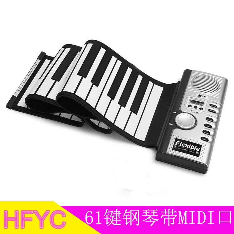 61 Key Piano Hand Roll Electronic Keyboard Portable Electronic Piano Adult Edition MIDI Keyboard Charging
