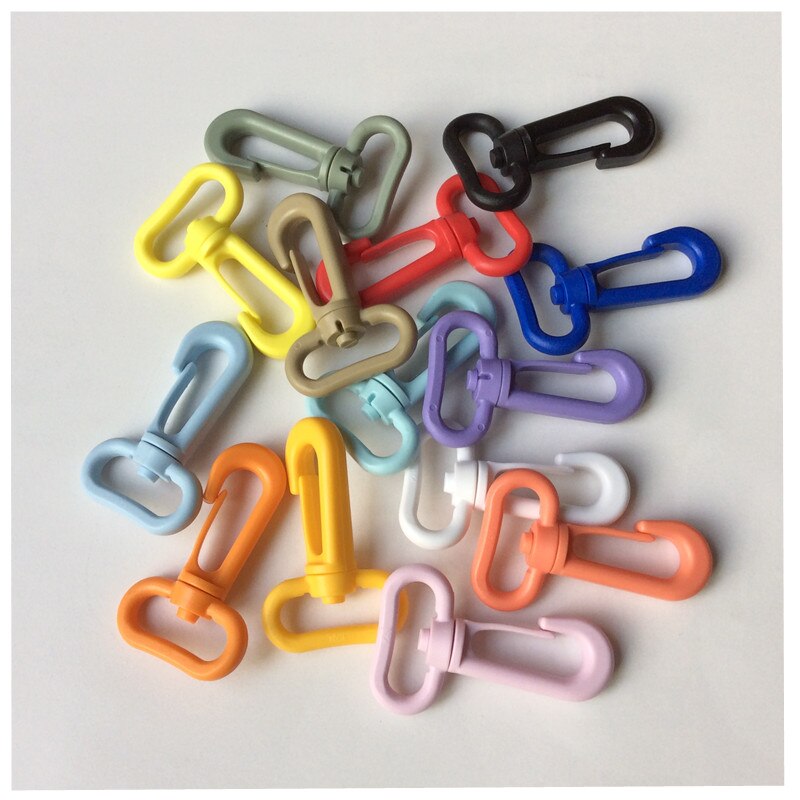 50pcs Plastic Swivel Snap Hooks For Bag Belts Straps Keychain Clasp Backpack Accessories Webbing 25mm