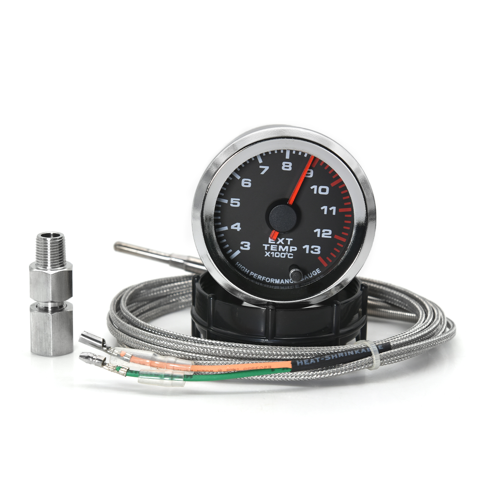 7 farbe LED Hintergrundbeleuchtung 52 MM Auto Abgas Temp Temperatur Gauge Mit EXT Temp Meter EGT sensor Für Racing auto 12 V