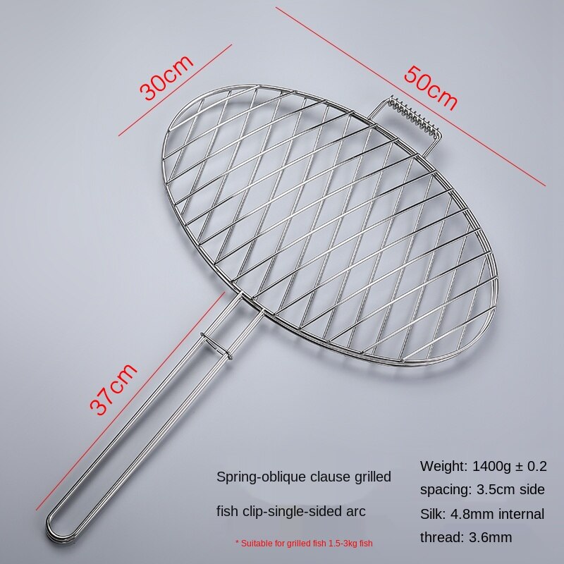 Grilled Fish Clip Stainless Steel Grilled Fish Rack Grilled Fish Mesh Clip Barbecue Wire Plywood round Barbecue Tools Commercial: Blue