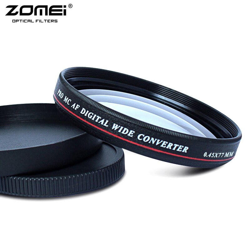 Zomei 49/52/77Mm 0.45X Groothoek Filter Lens Multi-Coated Agc Optische Glas Mc Af brede Converter Voor Digitale Slr Camera Lens