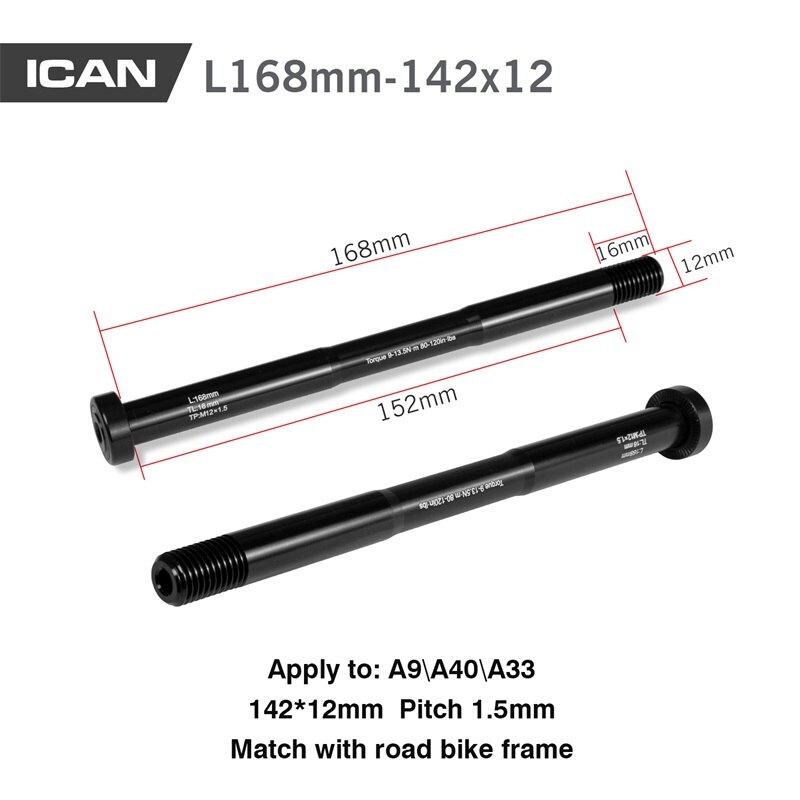 Fiets Naven Steekas 100*12Mm 142*12 150*15 197*15 Voor Road fiets Fiets Accessoires: for A9 rear