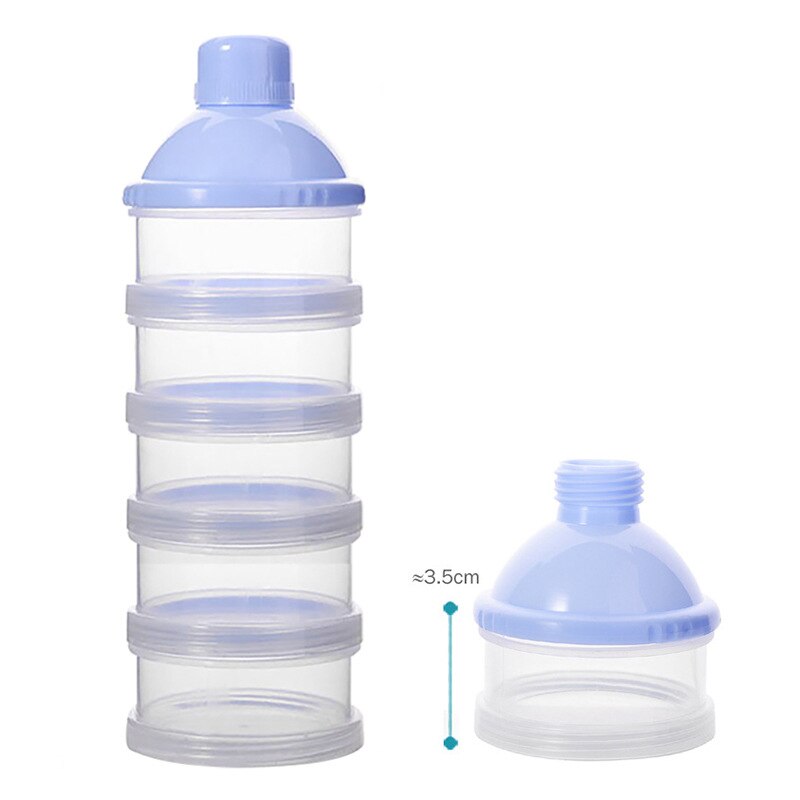 5- lagers gallerformel mjölkpulver dispenser babytillbehör plast spannmålsmatbehållare spädbarnsmatningsförvaringslåda avtagbar