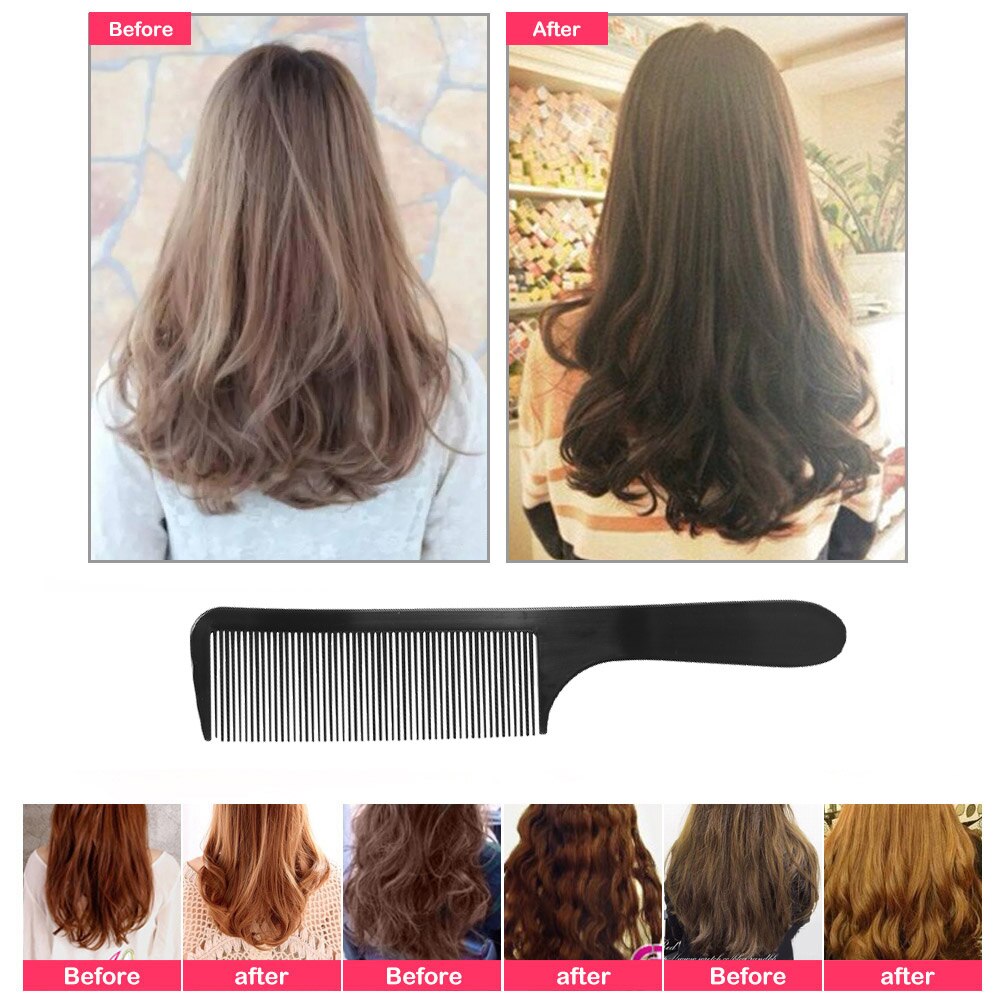Black Curved Shaver Hair Clipper Cutting Comb Barber Flat Top Comb Anti-static Salon Cutting Comb Hairdressing Brush