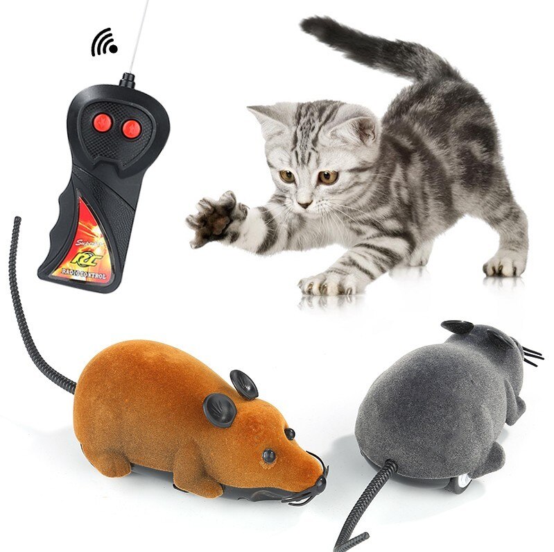 Neue 8 Farben Katze Spielzeug Maus Fernbedienung Drahtlose Simulation Maus Spielzeug Elektronische Ratte Mäbenutzen Spielzeug Neuheit Haustier liefert