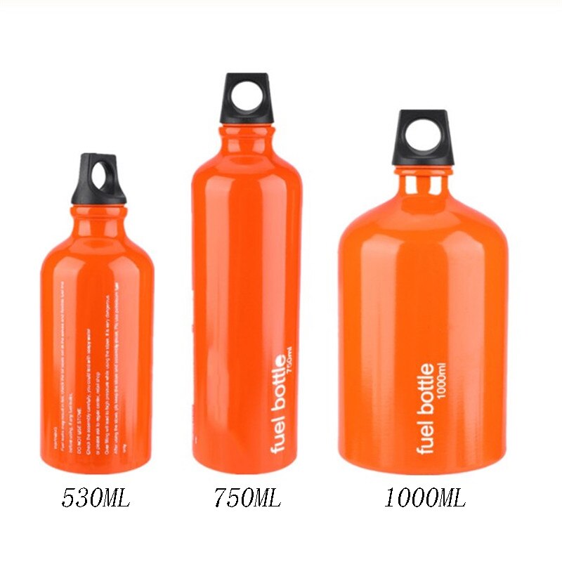 Aluminium bensin bränsleflaska fotogen alkohol dieselolja lagring kan utomhus picknick oljebrännande camping spis 530/750/1000ml