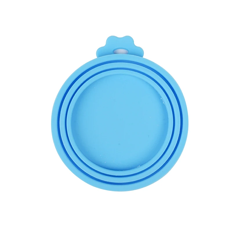 3-in-1 herbruikbare voedselopslag Houd vers blikken deksel blikjes dop huisdier kan doos deksel siliconen blik deksel warm keukenbenodigdheden schimmelbestendig heet: Bruin