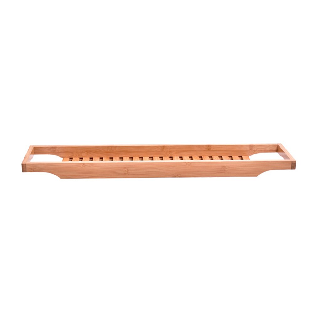 Bandeja de madera Natural para bañera de bambú con rieles Ideal soporte organizador para Baño