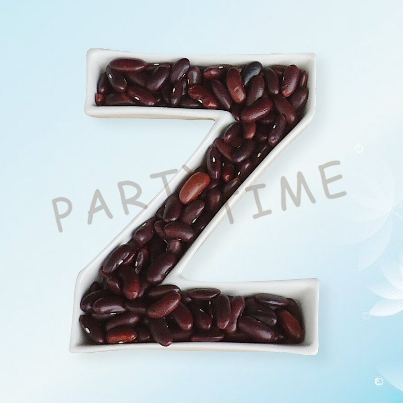 Ceramic Letter Plate, Z Shape Dish Alphabetic Shape Dish Dessert Dish