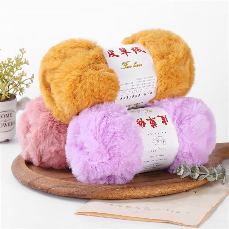 1Pc 100g Super Chunky Bont Garen voor hand breien pluizig zacht warm Gehaakte lijn om trui jas Sjaal Hoed lange pluche draden