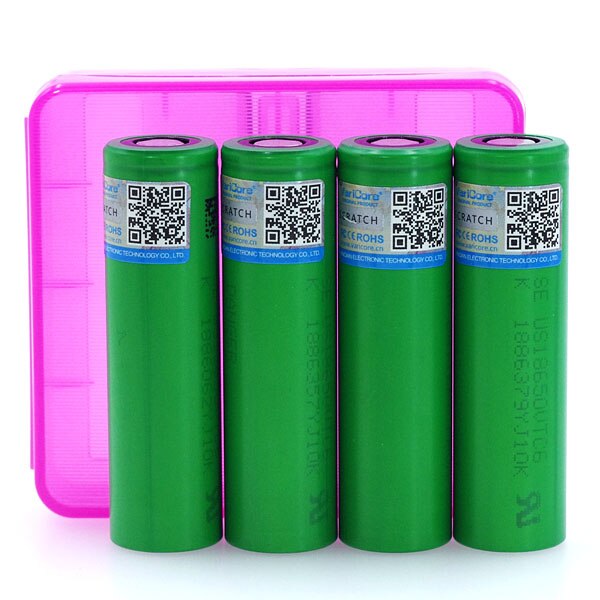 4 STKS VariCore VTC6 3.7 V 3000 mAh 18650 Li 30A Ontlading voor Sony US18650VTC6 batterijen + 18650 Batterij opbergdoos