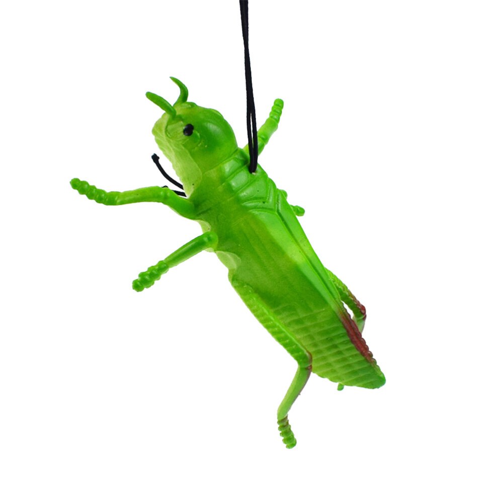 8pcs TPR Simulation Locust Grasshopper Toys Lifelike Insect Model Toys Tricky Props (Green)