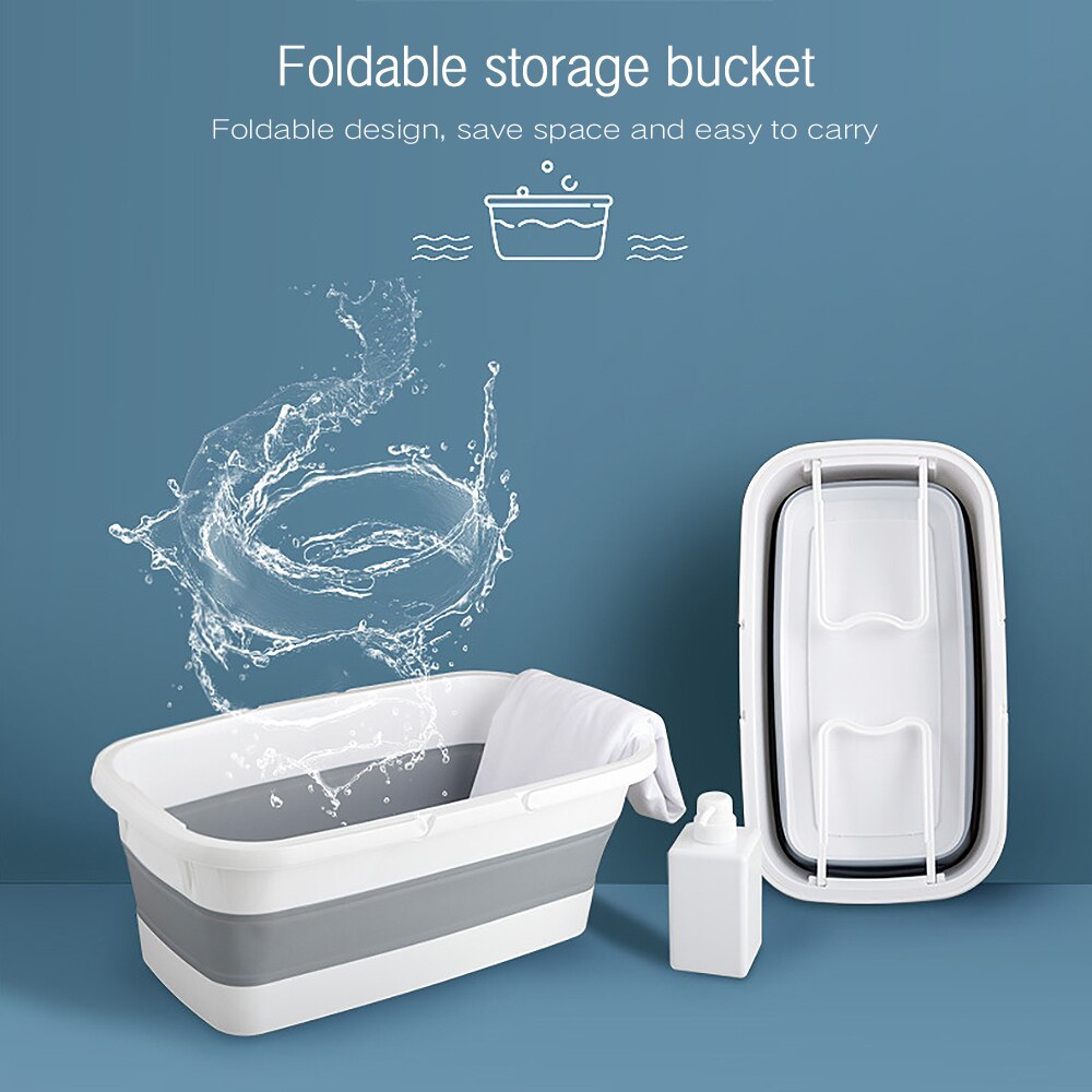 Portable Folding Mop Bucket Foldable Basin Bathroom Tourism Outdoor Folding Bucket Fishing Car Wash Clean Bucket Accessories