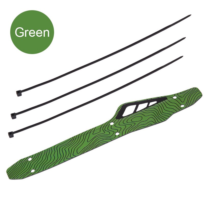 1Pcs Plastic Bike Chain Bescherming Guard Cover Mtb Road Fiets Frame Chain Chainstay Protector Guard Pad Met 3 Mount band: Green