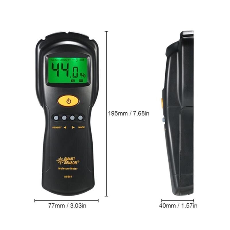 Digital Hygrometer Moisture Meter Non-contact Wood Moisture Meter Wood/Cardboard Lumber/Concrete Buildings Humidity Detector