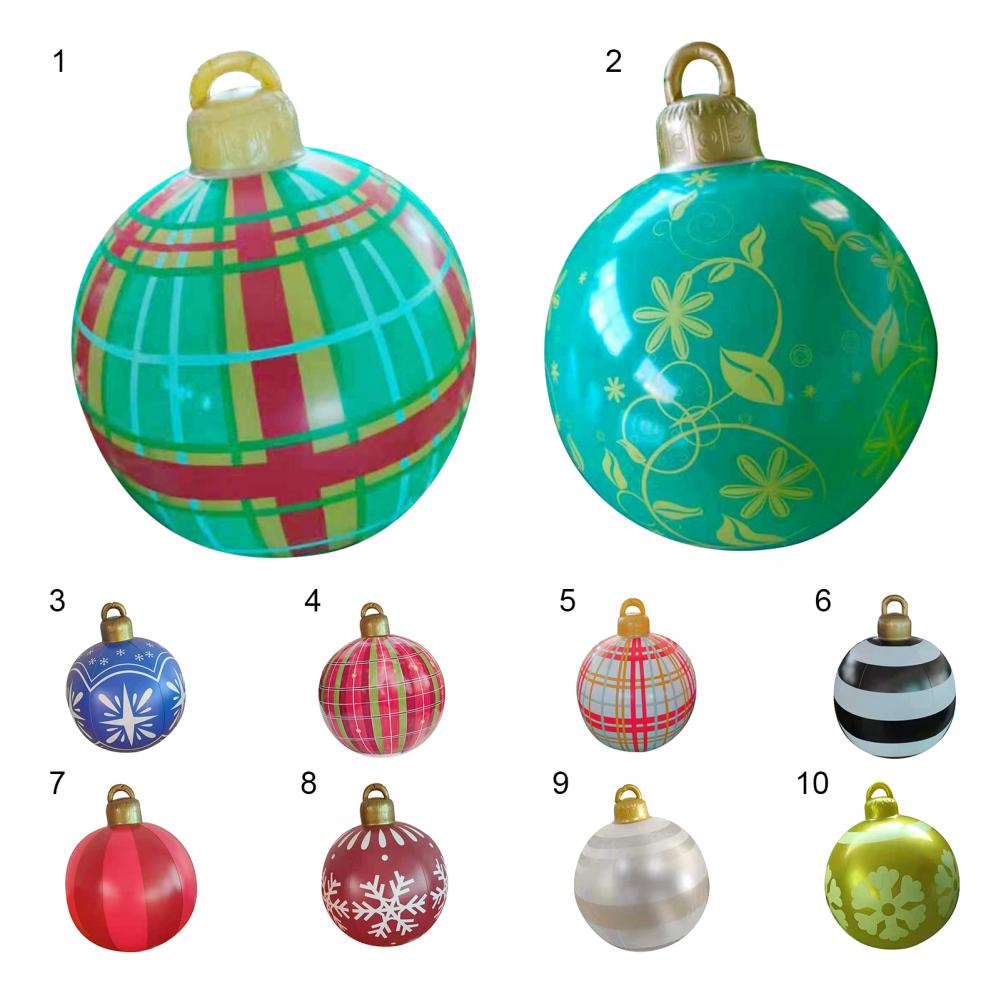 Inflatable Ball Eye-catching Unique Pattern PVC Xmas Inflatable Ball Outdoor Decoration Party Prop for Home