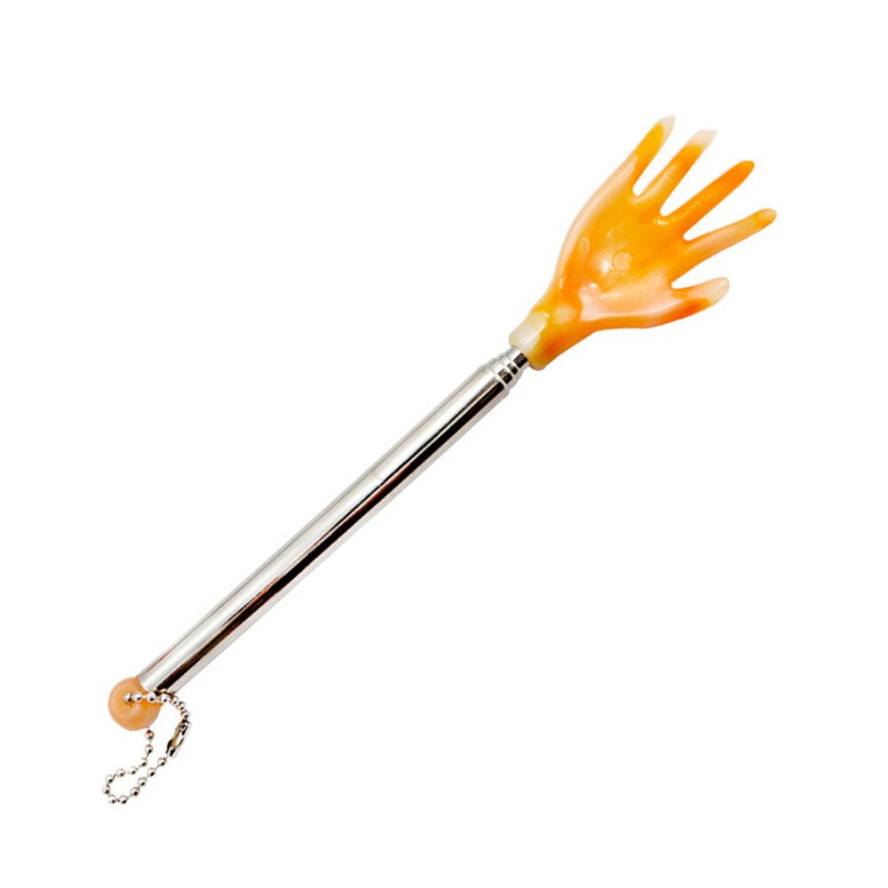 Rascador de espalda ajustable de acero inoxidable, masajeador telescópico antipicaduras, palo para cosquillas para ancianos: Orange