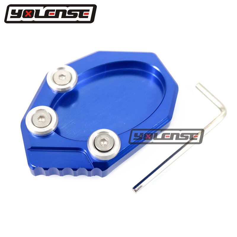 Voor KAWASAKI Versys 650 Versys650 KLX250 KLX 250 Motorfiets Kickstand Voet Side Stand Extension Ondersteuning Plaat Pad: Blue