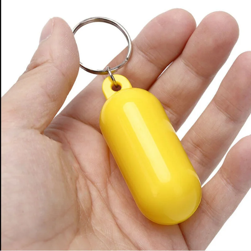 1/2PCS Plastic PS+Metal Floating Key Ring Kayak Keychain Buoyant Keyring Marine Sailing Float Keys Buckle Rowing Boats Tools