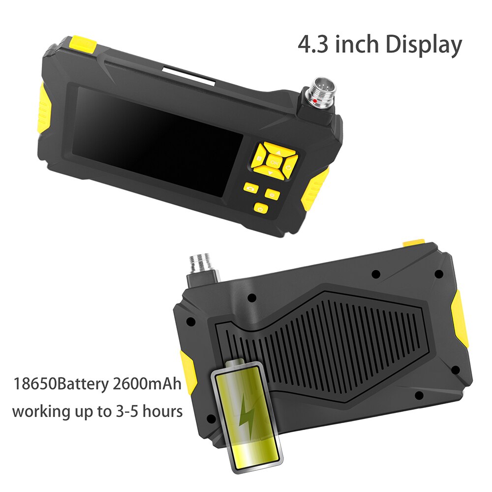 P30 4.3 Inch High-definition 1080P Waterproof Industrial Endoscope Borescope Inspection Camera Built-in 6pcs Adjustable LEDs