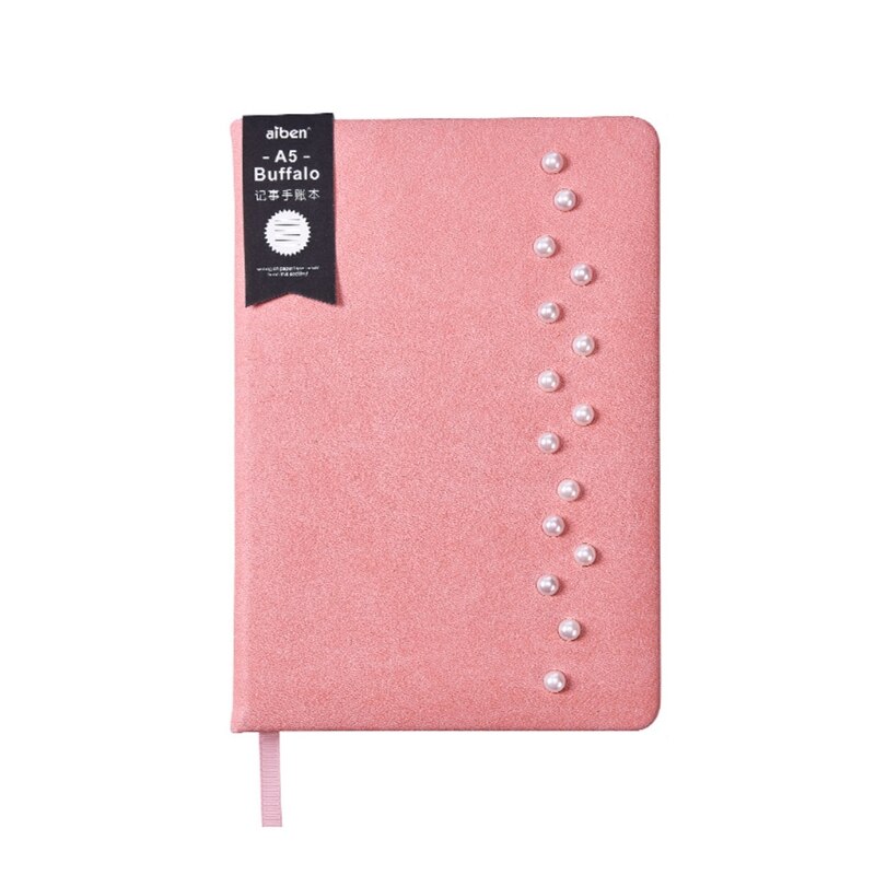 A5 Business Leather Notebook Journal Agenda Lined Paper Diary Planner Notepad: PK