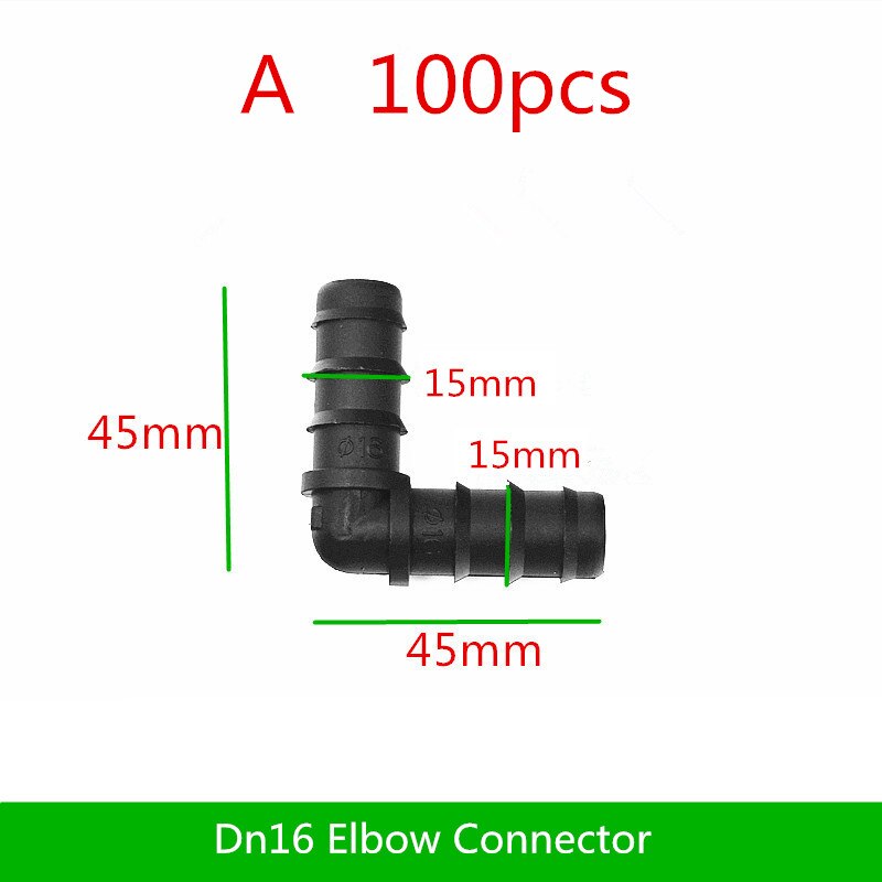Elbow Connector Insert Barb Coupler 90° Elbow Poly Hose Barbed Fittings Greenhouse Micro Drip Irrigation Fittings