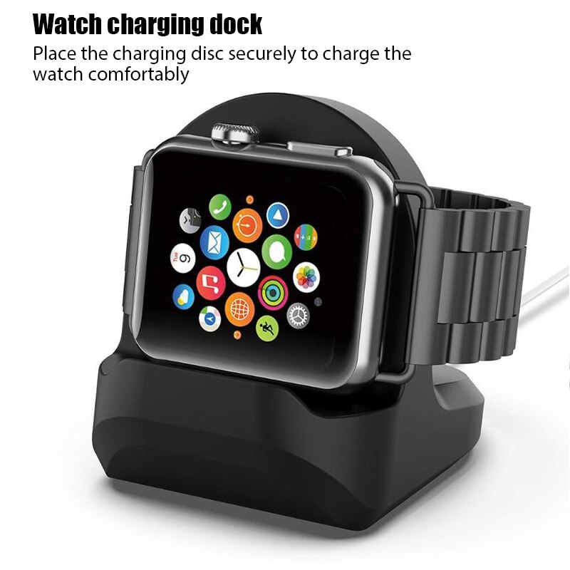 Ren färg silikonbas laddningsställ apple watch stativ stöd för apple iwatch