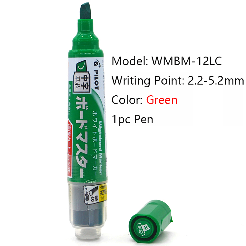 Marcadores de quadro branco piloto canetas de marcação de tinta recarregável apagável 1.7/2.2-5.2/2.3mm dicas marcadores de quadro branco material escolar escritório: Cores Misturadas