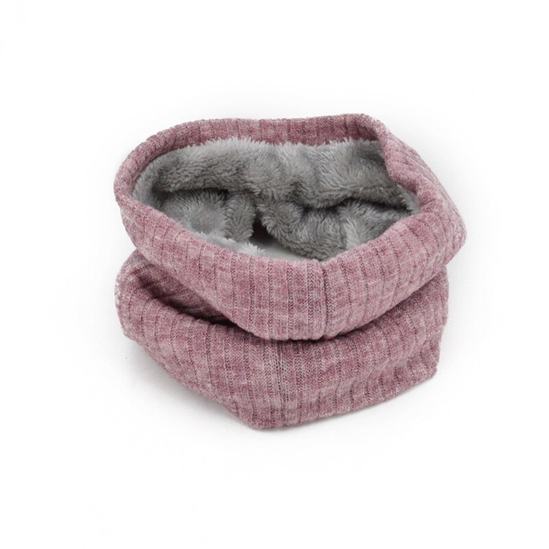 Talvivillahuivi naisille miehille lapsille paksunnettu sametti o-huivi naisen kaulahuivi lämmin kaulus yksivärinen echarpe femme hiver: 07
