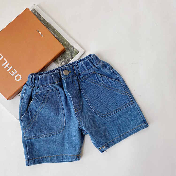 Zomerjongens dunne katoenen casual denim shorts kinderen losse all-match korte jeans