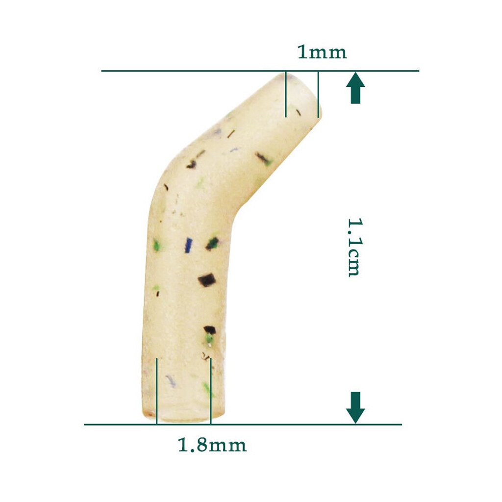 30 Pcs Rubber Vislijn Aligner Anti-Wirwar Vishaak Mouwen Gebogen Vishaak Aligner Karpervissen Haar Rigs Terminal aanpakt