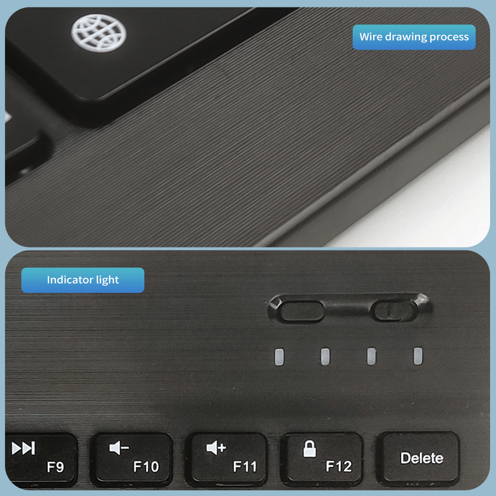 Bluetooth-toetsenbord Draadloos oplaadbaar zwart 10-inch toetsenbord voor IOS Android Windows-tablet voor iPad Air Mini-toetsenbord