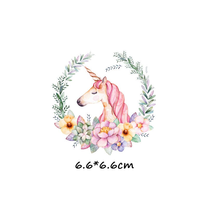 Patches Voor Kleding Ijzer Op Heat Transfers Applique Diy Bloem Dier Set Patch Gedrukt Toepassing Thermo Stickers D: 1127