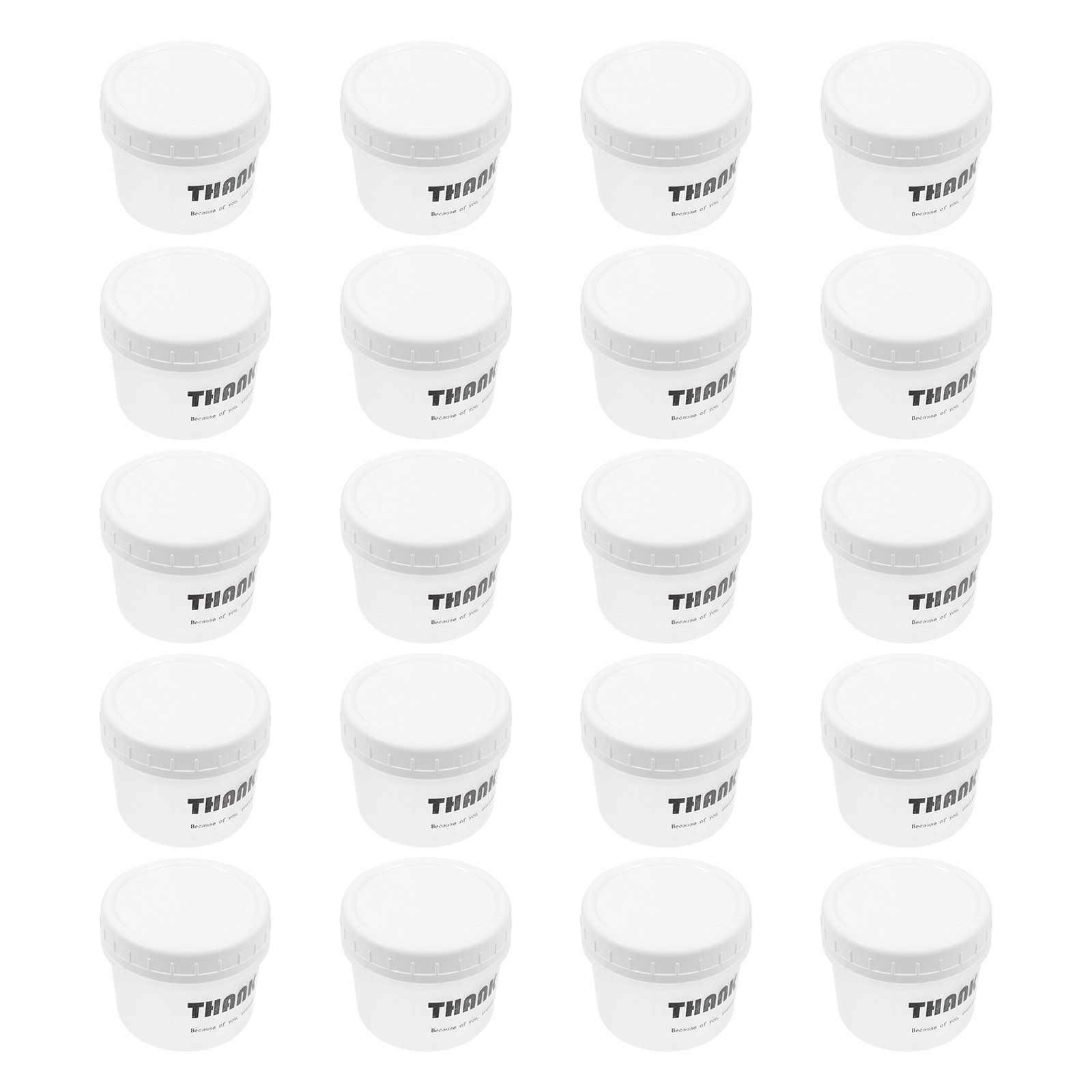 20 Set Plastic Pudding Holders Pudding Yogurt Containers Ice Cream Storage Bottles: White 02