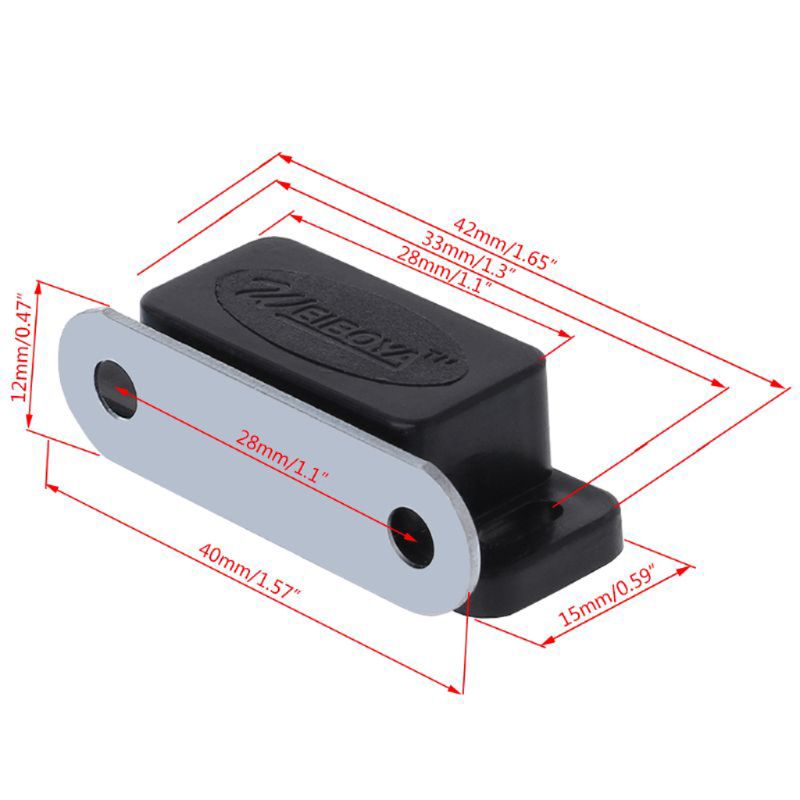 Mini pestillo magnético de plástico para pestillo de puerta, pestillo de plástico para pestillo de puerta, herrajes para amortiguador para mobiliario de cocina, 10 Uds.