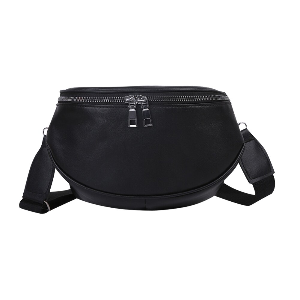 Eenvoudige Effen Kleur Vrouwen Pu Lederen Schoudertas Vrouwelijke Casual Crossbody Borst Tas Mode Vrouwen Handtas: Default Title