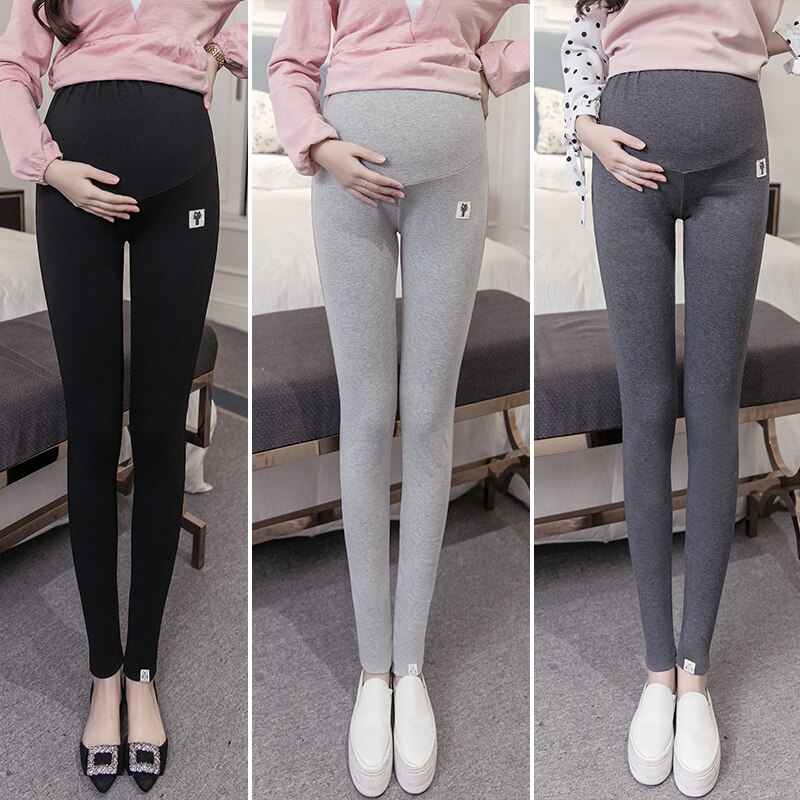 Leggings til gravide forår efterår varm gravid leggings tøj bomuldsbukser bukser stor str. 2xl