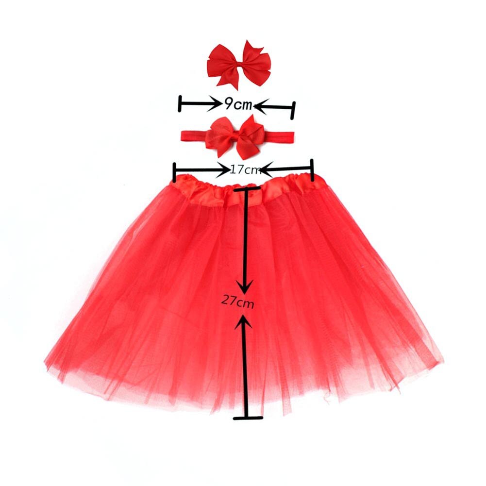 3 Stks/set Snoep Kleur Zachte Baby Meisje Tule Rok Hoofdband Haarspeld Photo Prop Prinses Kerst Dag Leuke Comfortabele Rokken