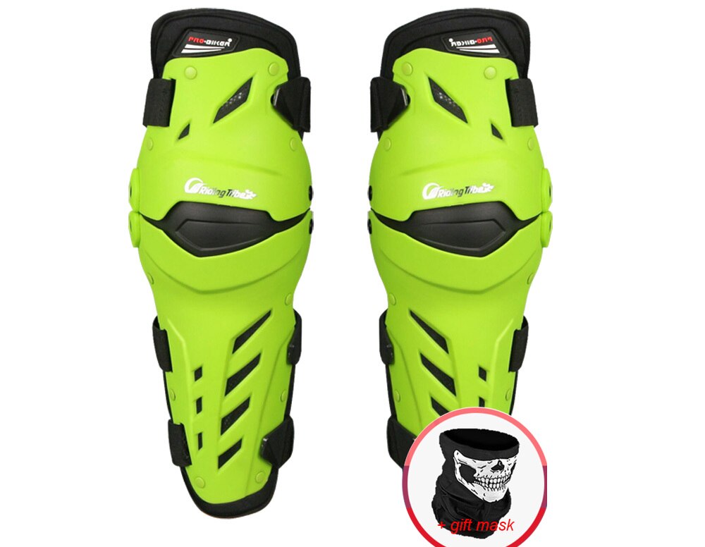 PRO-BIKER Motorcycle Knee Pad Men Protective Gear Knee Gurad Knee Protector Rodiller Equipment Gear Motocross Joelheira Moto: P22 Green