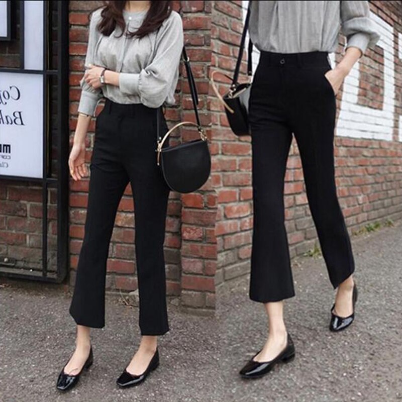 Bootcut Korean Pants (Black)