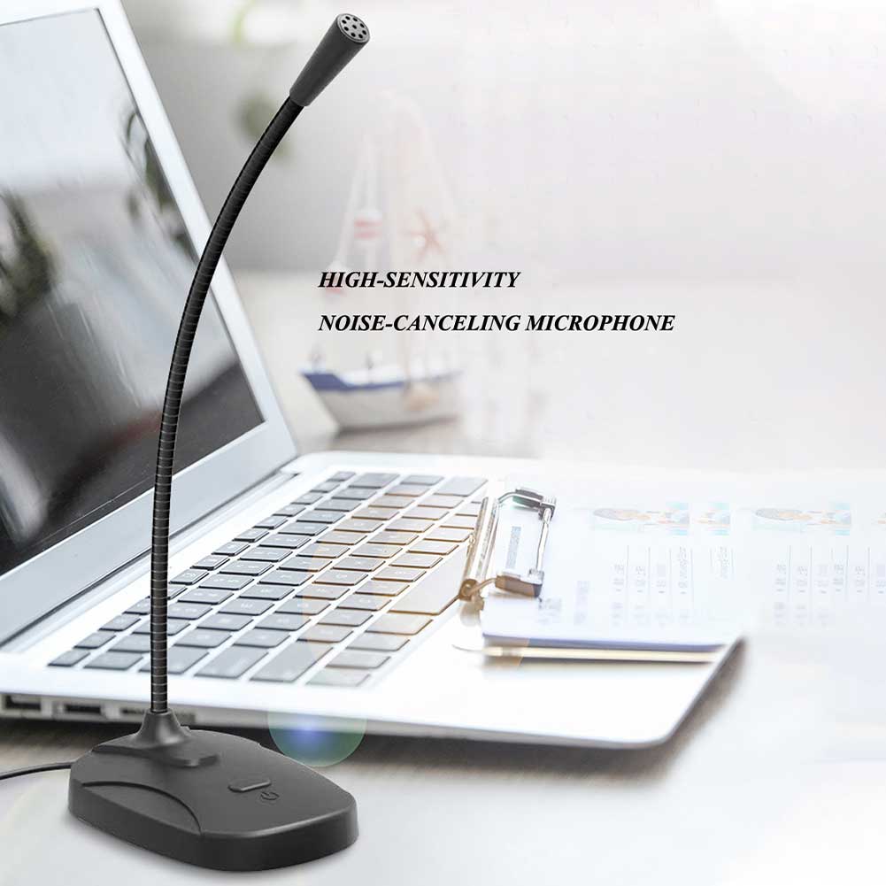 Gooseneck USB Desktop 360° adjust freely Studio Speech Microphone Condenser With Mute Button For Computer Gaming