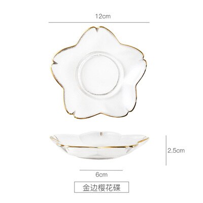 Cuenco de postre de Nido de Pájaro de phnum, cuenco de vidrio para el hogar , cuenco de ensalada de flor de cerezo japonés: Marrón
