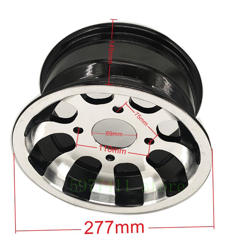 10 Inch Aluminium Wiel Hub Maat 10X7 10X8 5.5 Voor Vier Wiel Atv Atv Go kart Wielnaaf 10 Inch Band Voor-en Achterwiel