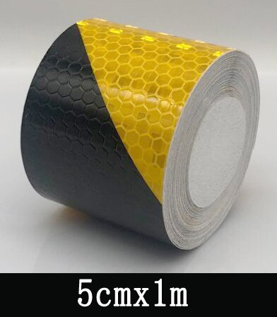Auto Reflecterende Tape Sticker Auto Motoren Veiligheidswaarschuwing Tape Reflecterende Folie Auto Stickers: YELLOW