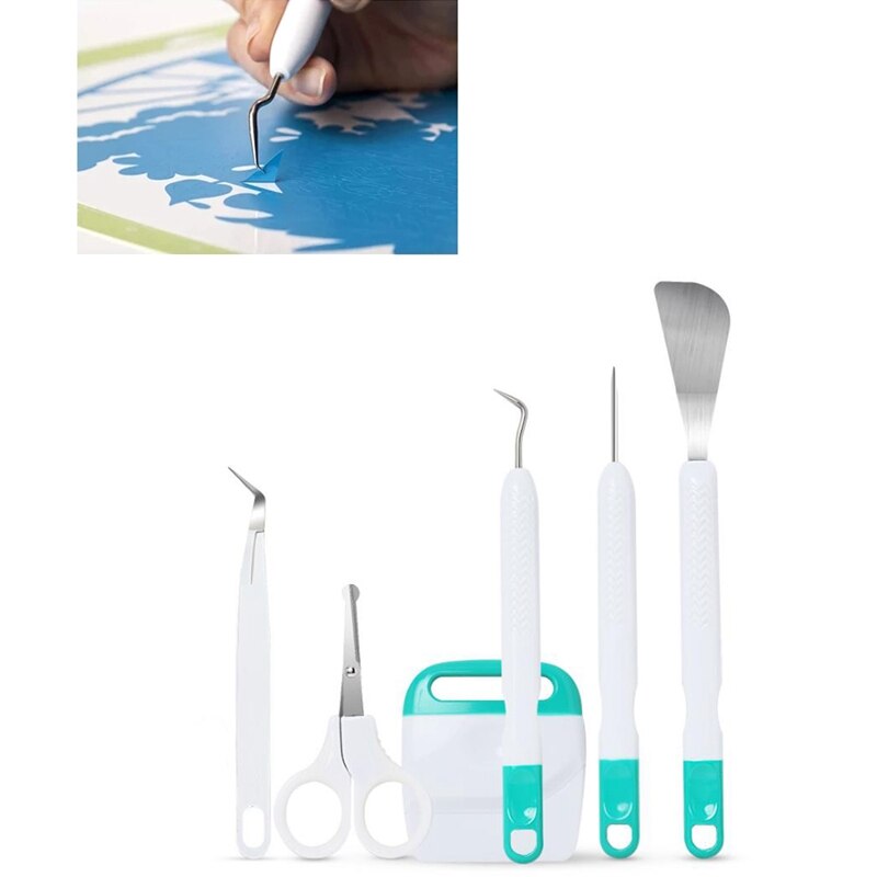 JHD-DIY Craft Vinyl Weeding Tools Set Cardstock Crafting Basic Tools Kit For Cricut Maker Silhouette/Oracal Vinyl