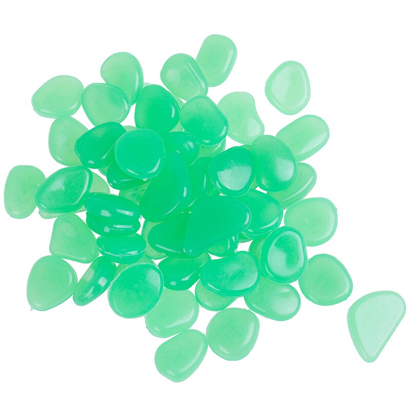 50Pcs Glow In The Dark Stenen Gloeiende Stenen Fluorescerende Heldere Pebbles Lichtgevende Stenen Voor Aquarium Tuin Decoratie