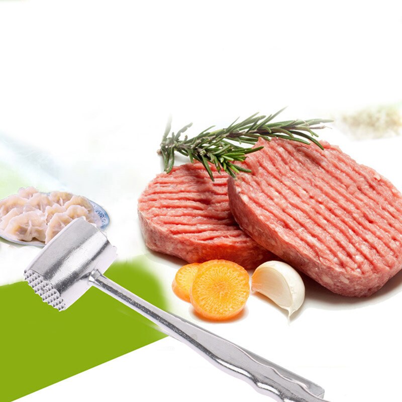 - 1Pcs Kitchen Steak Pork Meat Hammer Two Sides Loose Tenderizers Aluminum Alloy