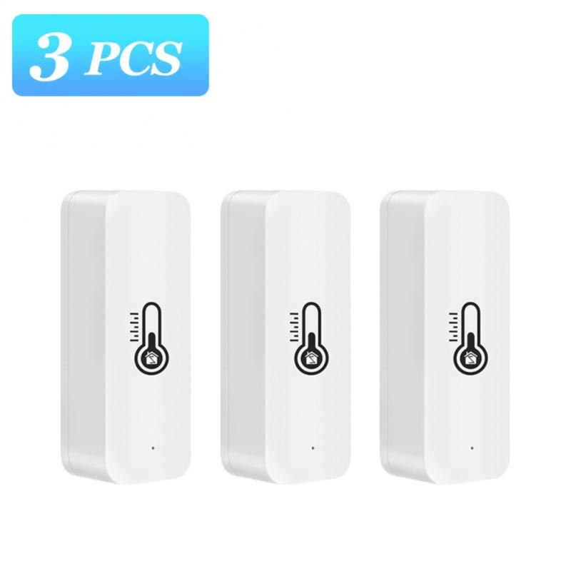 Tuya Zigbee Temperature Humidity Sensor Monitoring Reminder Temperature Humidity Via Smart Life Voice Control Alexa Google Home: 3 pcs